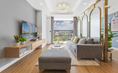 Phòng khách tại căn hộ BV Diamond Hill