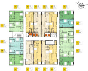 Mặt bằng tầng điển hình dự án Lotus 1 Bắc Giang